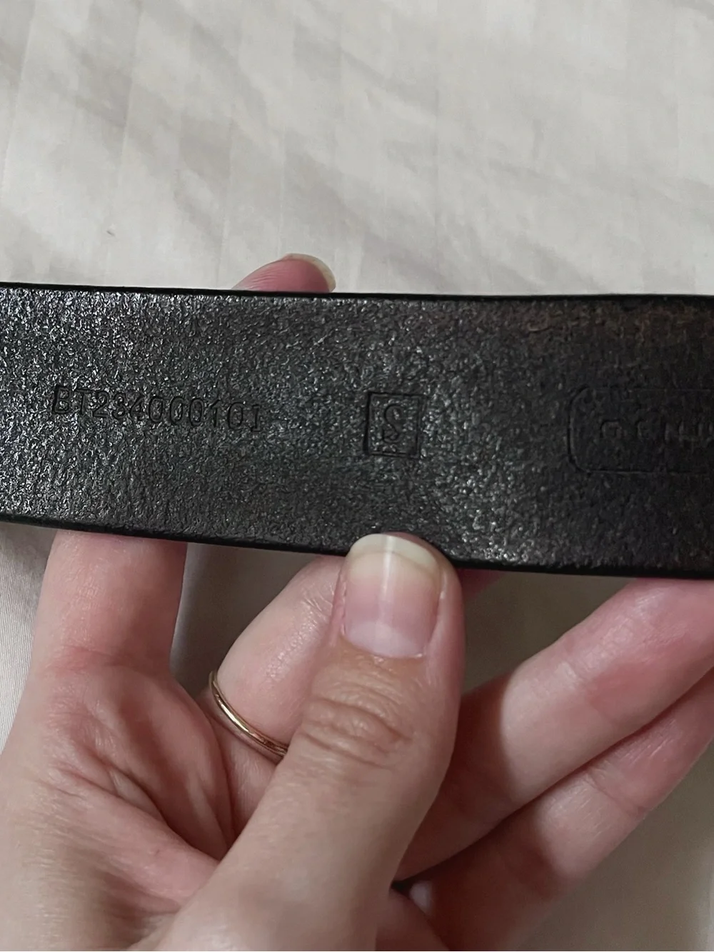 Vintage Fossil Brown Leather Belt | Engraved Floral Buckle | Women’s Small
